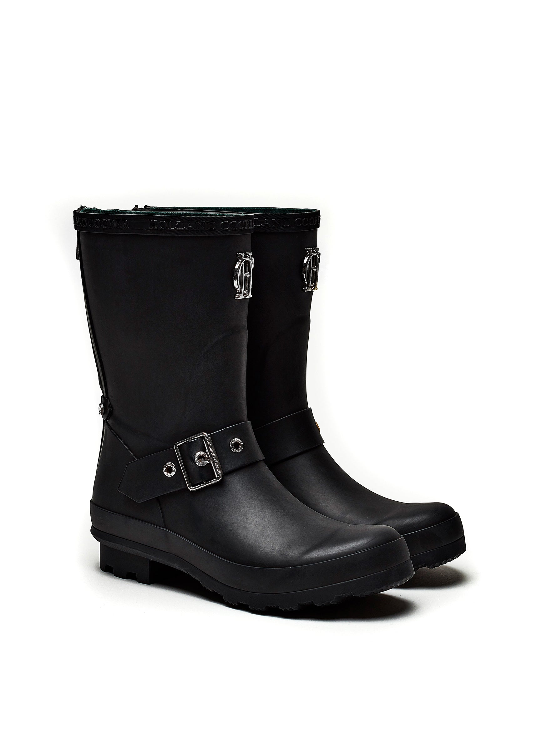 Short wellington boots with fashion zips