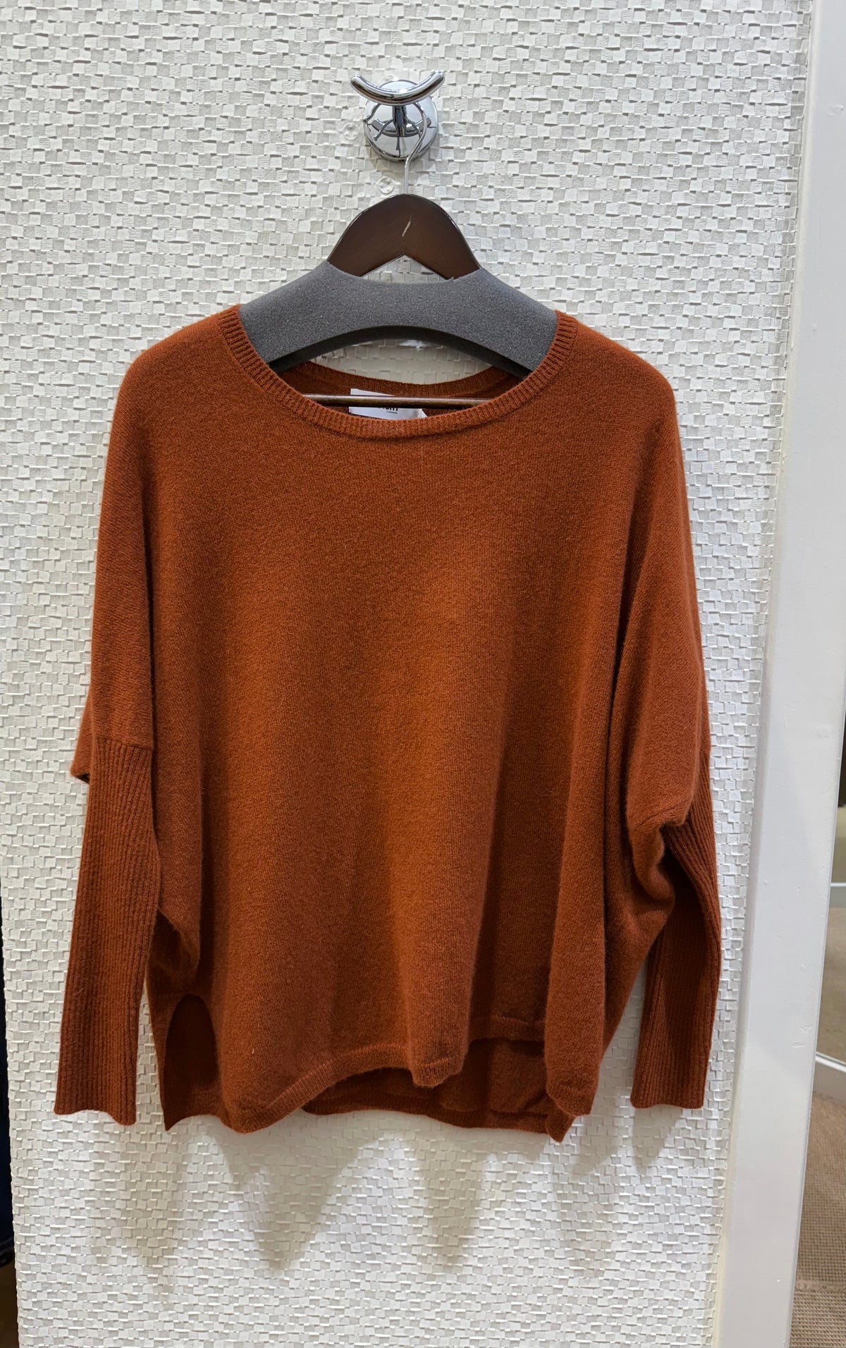 Agnes cashmere round neck poncho jumper - mahogany Cashmere