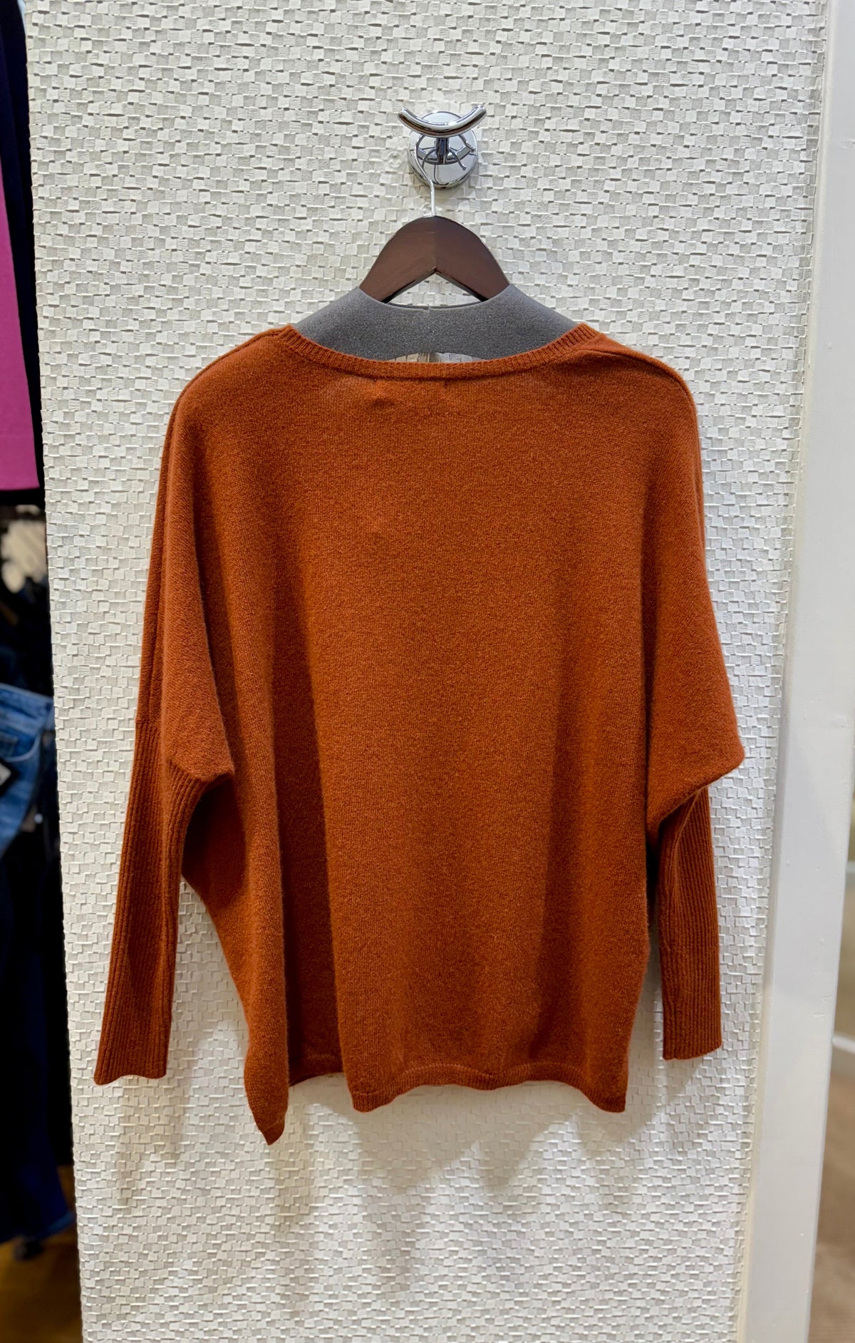 Agnes cashmere round neck poncho jumper - mahogany Cashmere