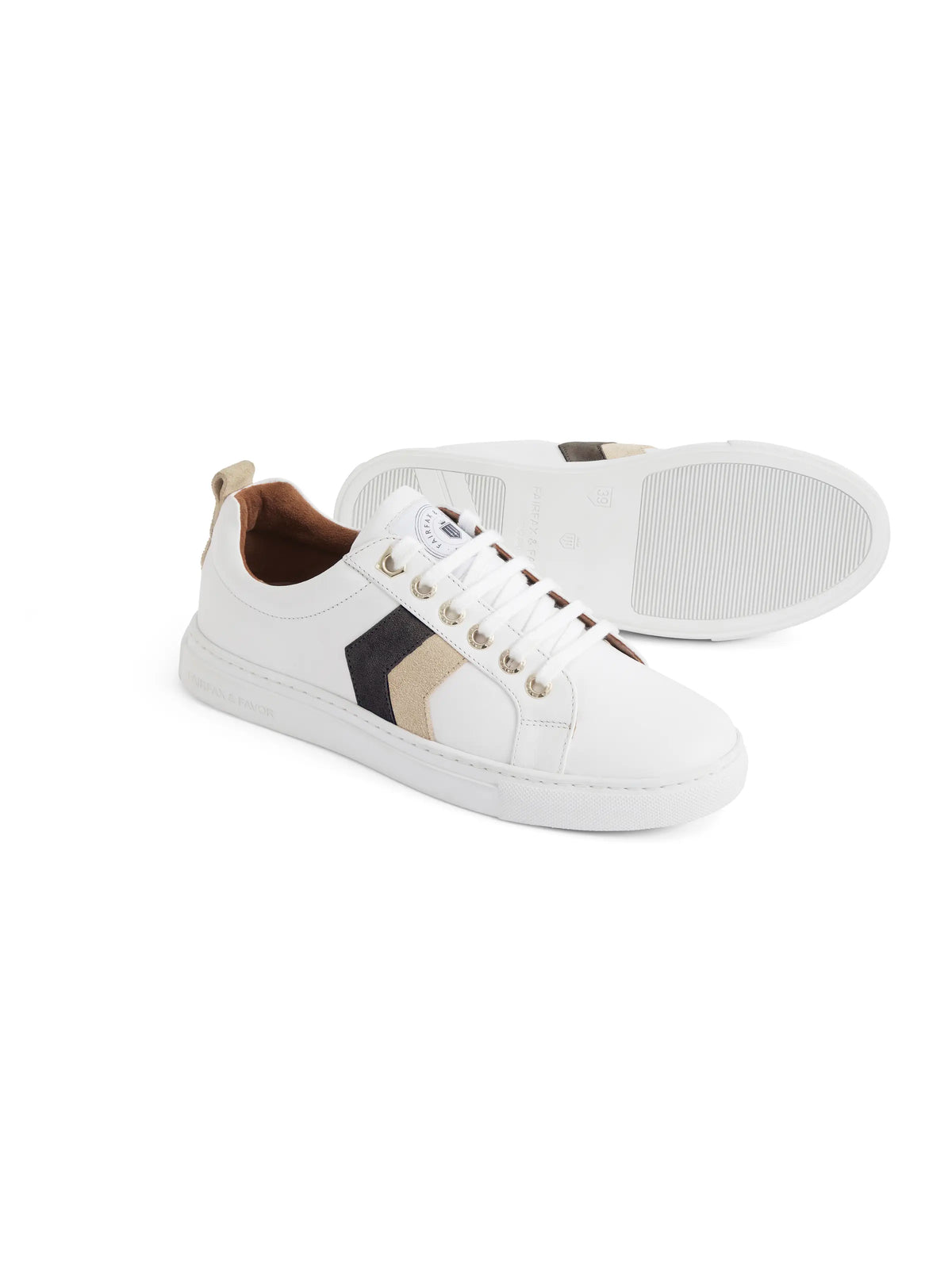 Alexandra leather trainer - neutral tri colour Trainers