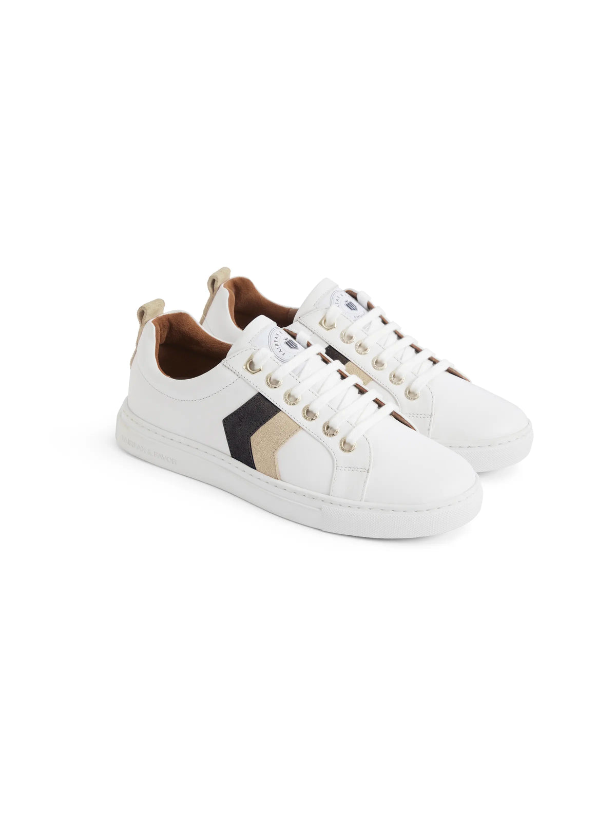 Alexandra leather trainer - neutral tri colour Trainers