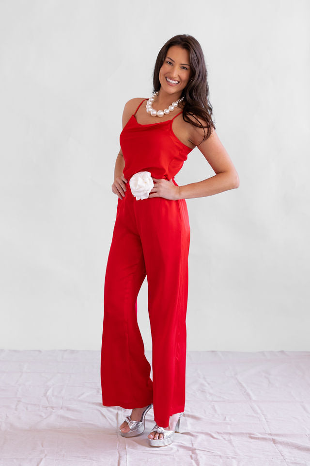 Amalfi pants - scarlet Trousers Silk95Five