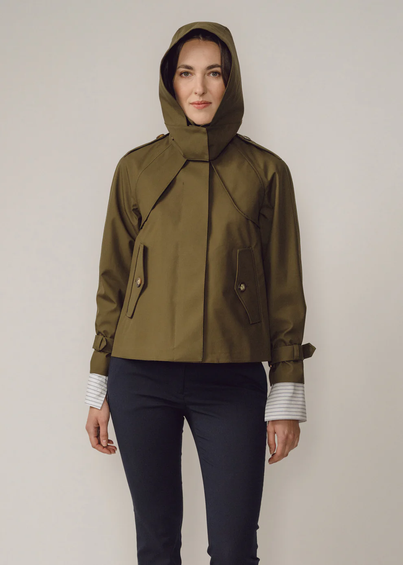 Amelia cropped trench - green Trench Coats BEIRA