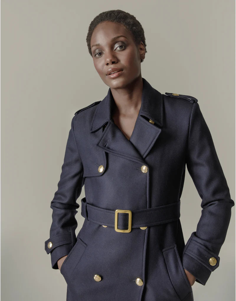 Amelia trench coat - navy loxley Trench Coats Bearco