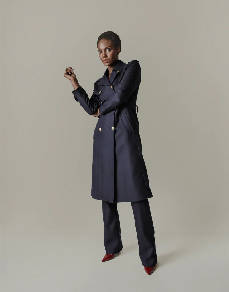 Amelia trench coat - navy loxley Trench Coats Bearco