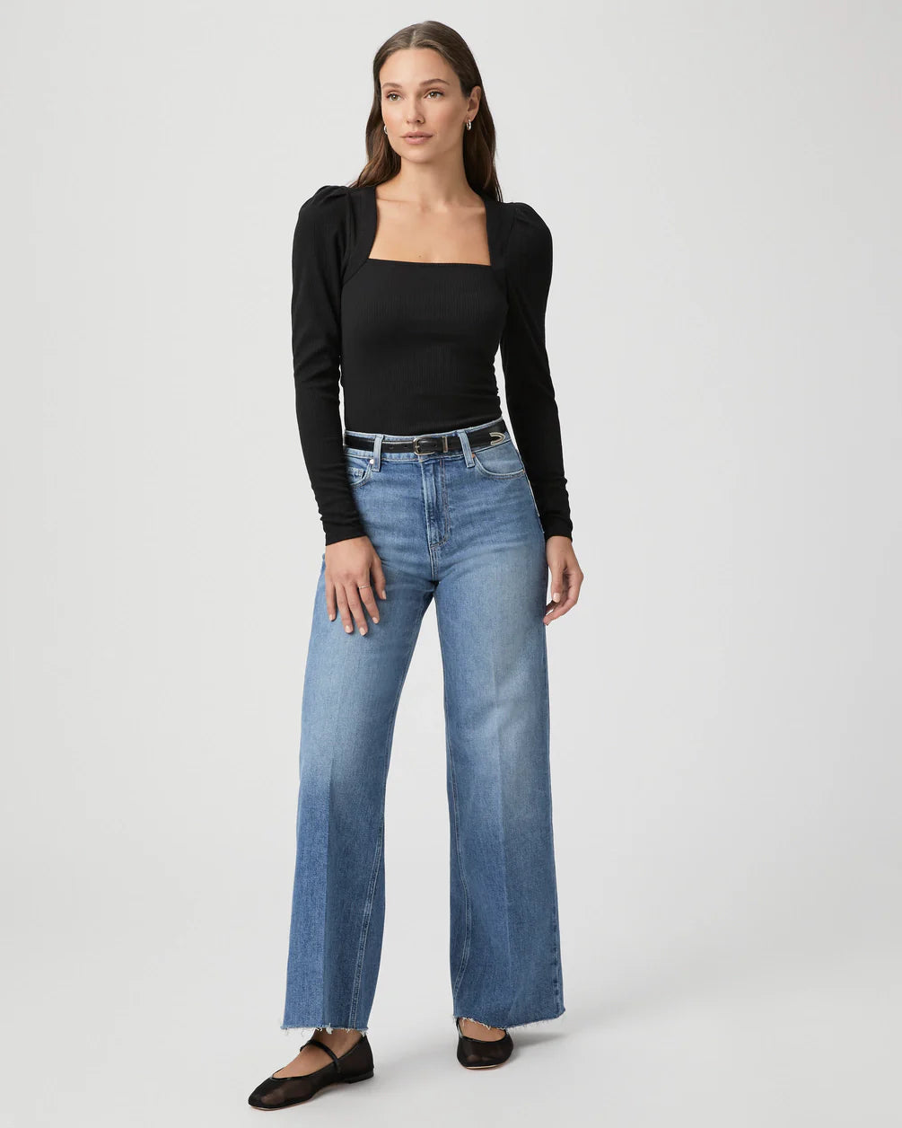 Anessa 31in wide leg raw hem - archives Trousers PAIGE