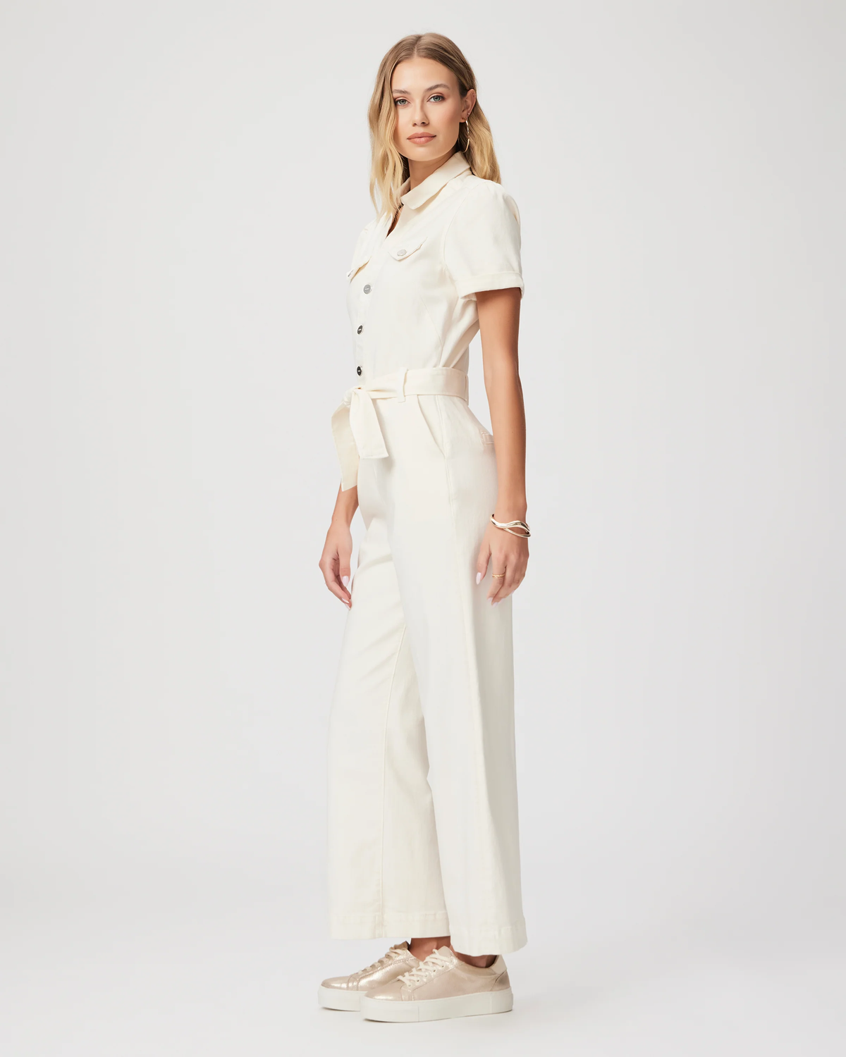 Anessa jumpsuit puff sleeve - quartz sand Jumpsuit PAIGE