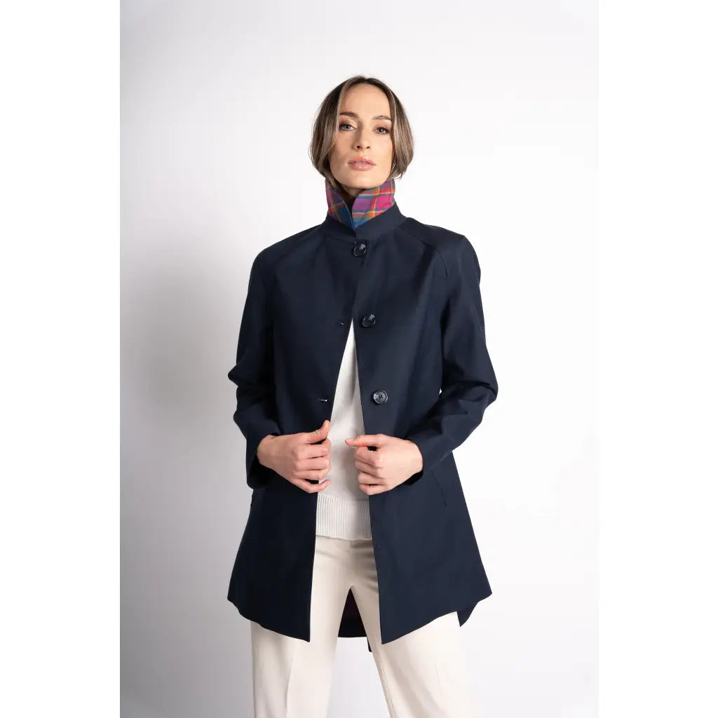 Article 9 Pea Coat - Navy Tailored Coats HANCOCK OF SCOTLAND