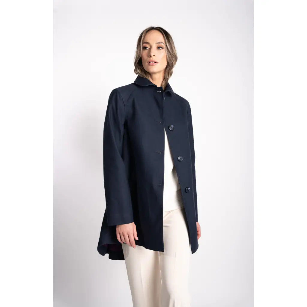 Article 9 Pea Coat - Navy Tailored Coats HANCOCK OF SCOTLAND