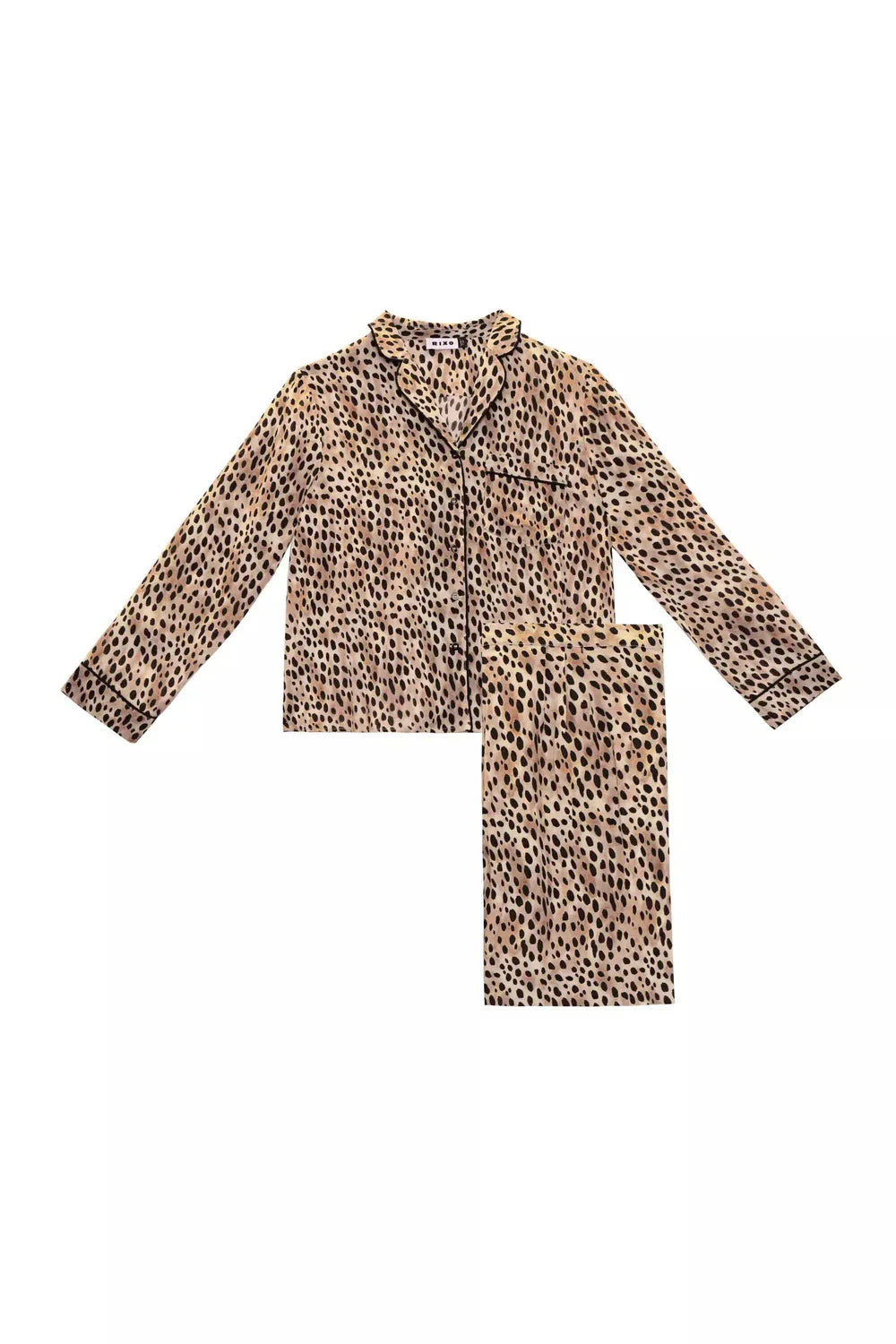 Austin loungewear set - leopard fields brown Loungewear RIXO