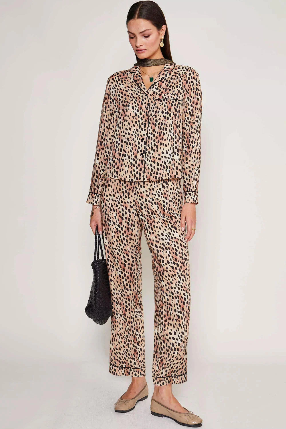 Austin loungewear set - leopard fields brown Loungewear RIXO