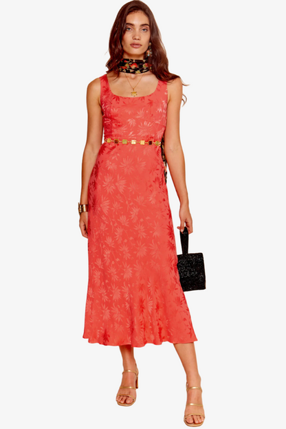 Benedict dress - daisy jacquard cayenne Dresses RIXO