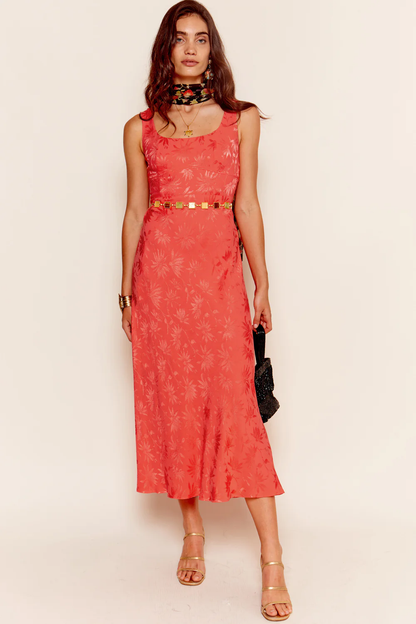 Benedict dress - daisy jacquard cayenne Dresses RIXO