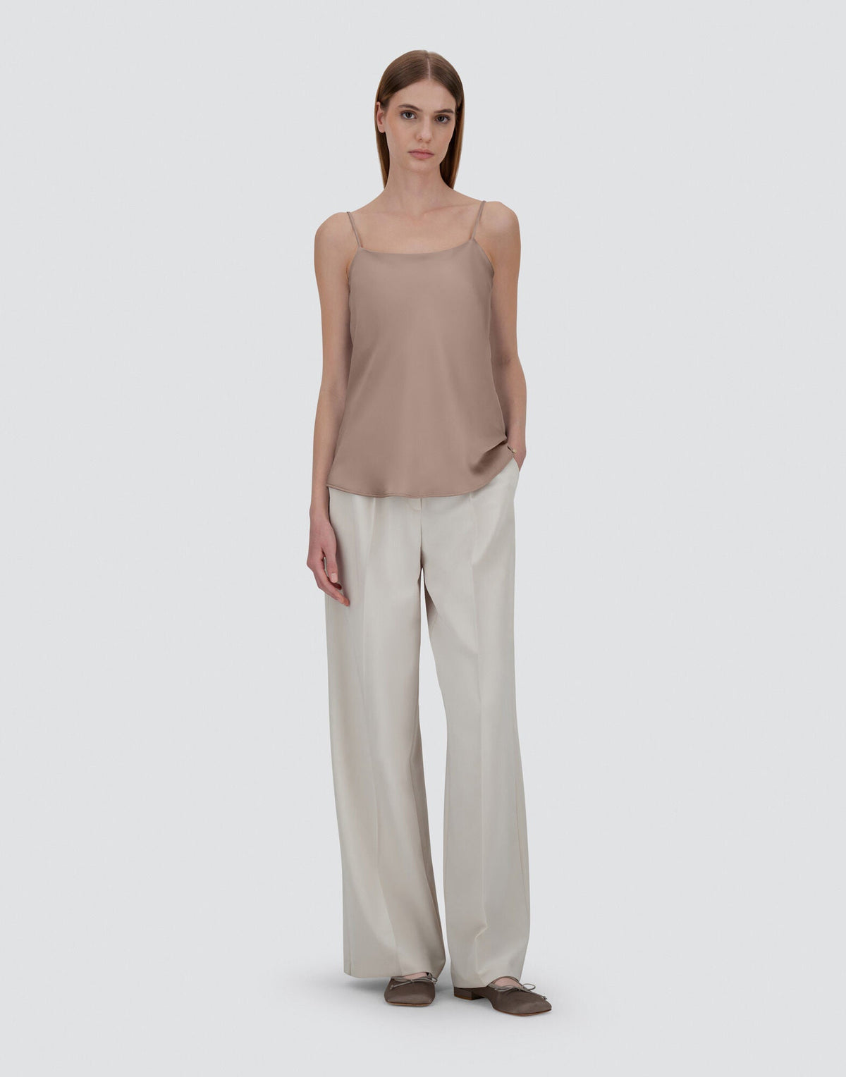 Blouse in satin effect - taupe Blouse Herno