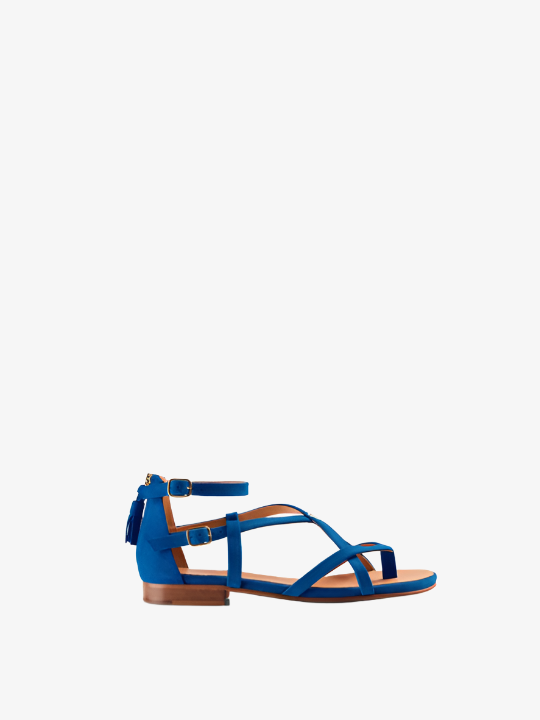 Brancaster sandal - porto blue suede Sandals FAIRFAX & FAVOR
