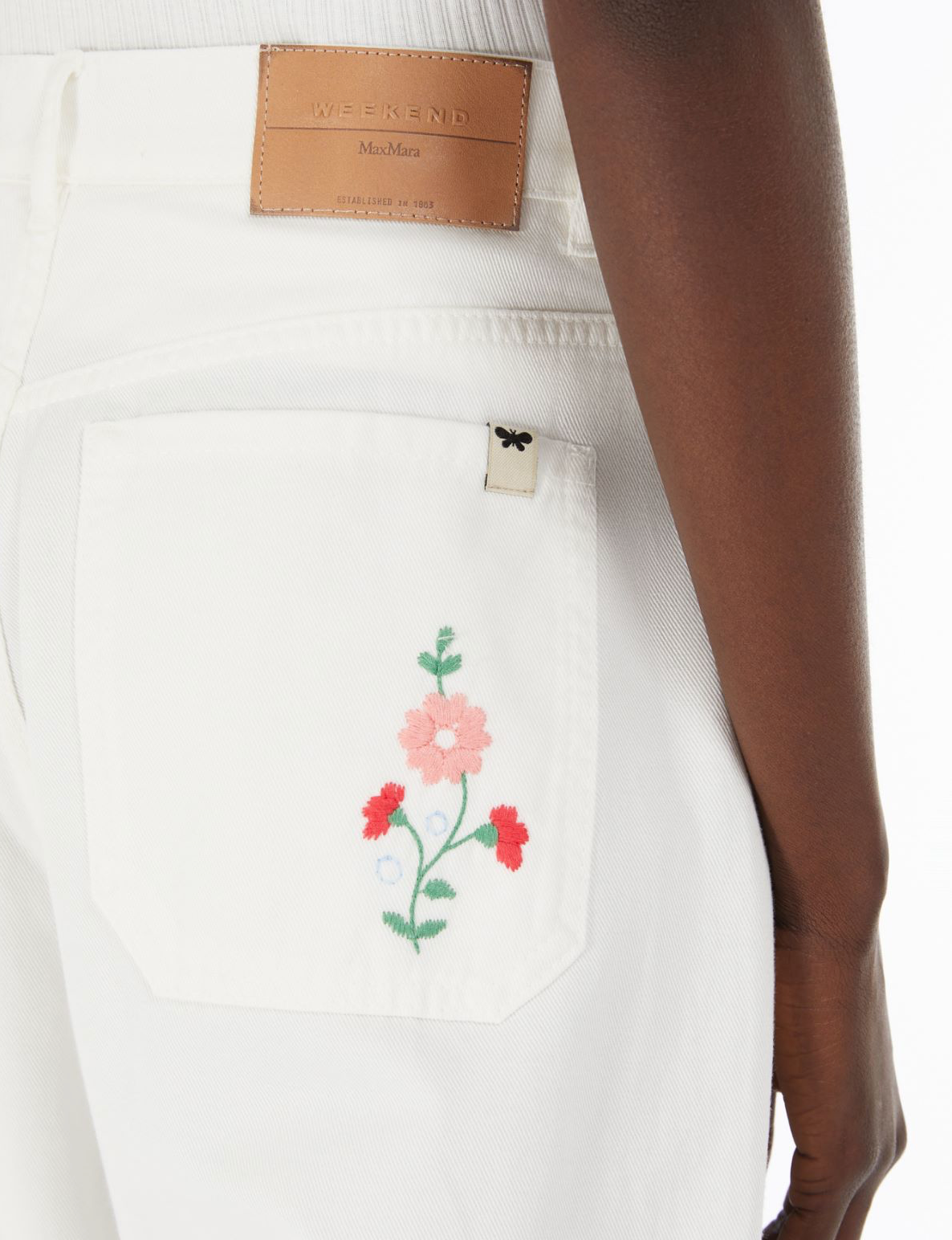 Bull trousers with embroidery - white Trousers MaxMara