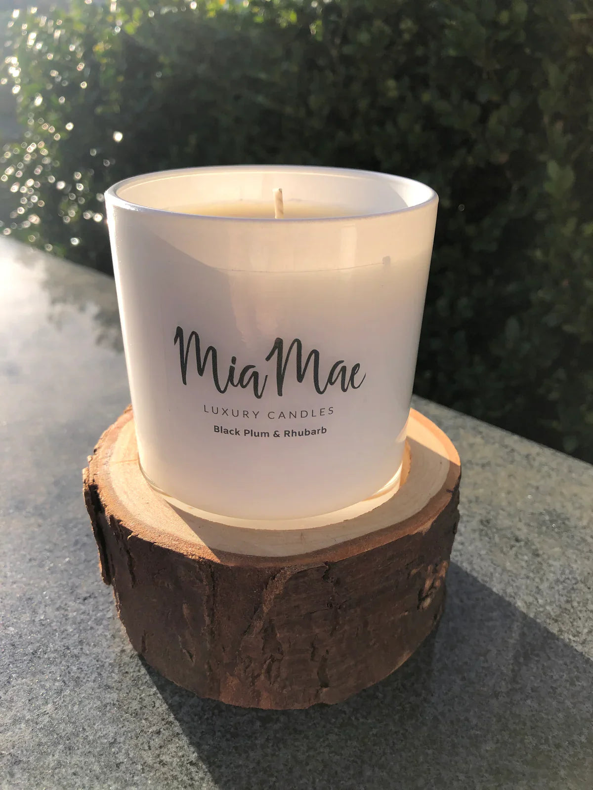 Candle - black plum & rhubarb 220g Accessories Mia Mae