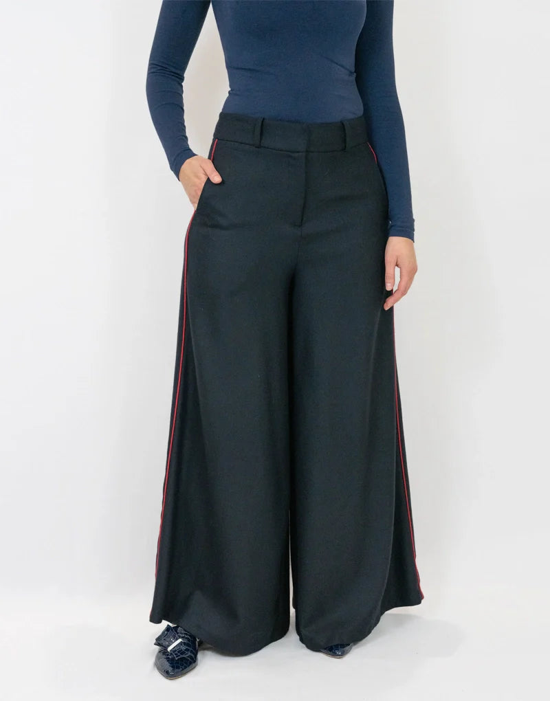 Caputh pant - navy loxley with red piping Trousers Bearco