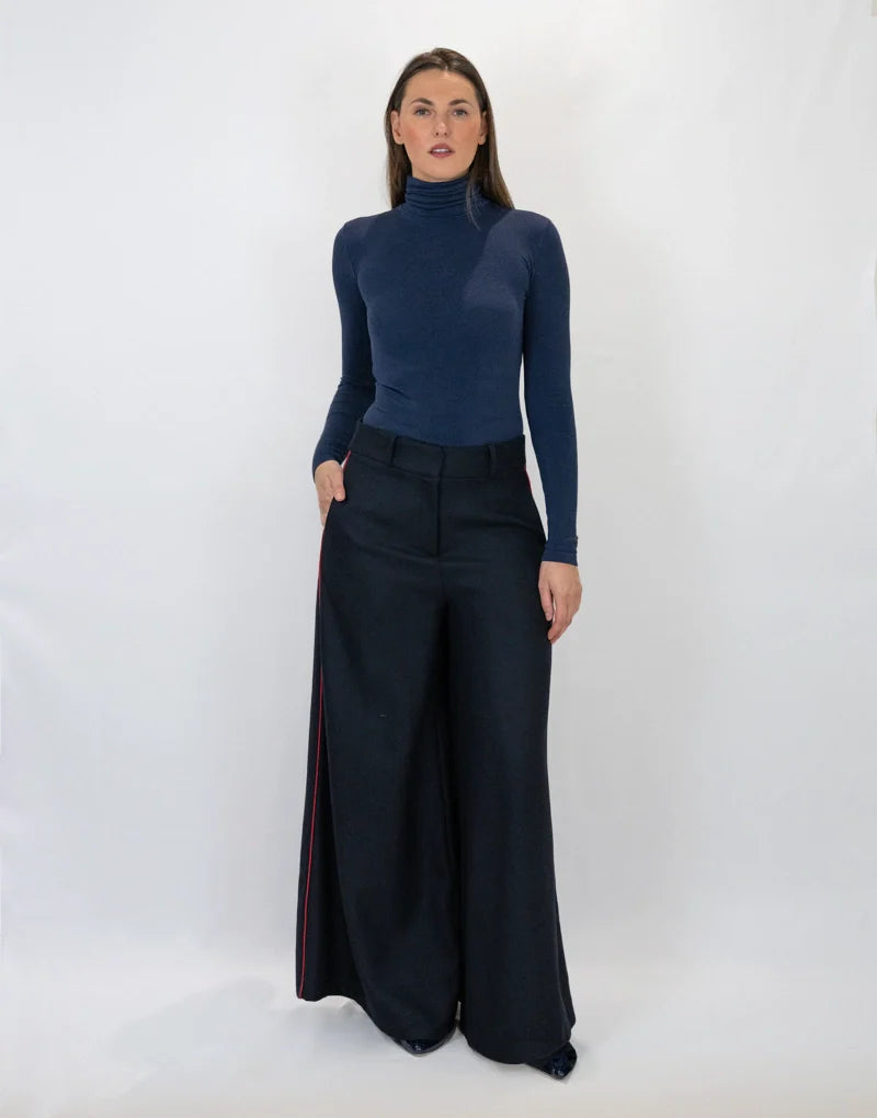 Caputh pant - navy loxley with red piping Trousers Bearco