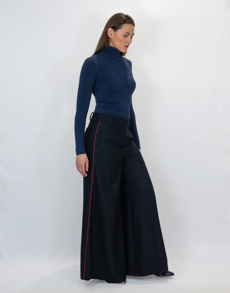 Caputh pant - navy loxley with red piping Trousers Bearco