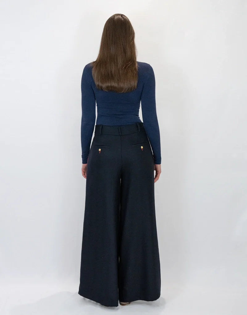 Caputh pant - navy loxley with red piping Trousers Bearco