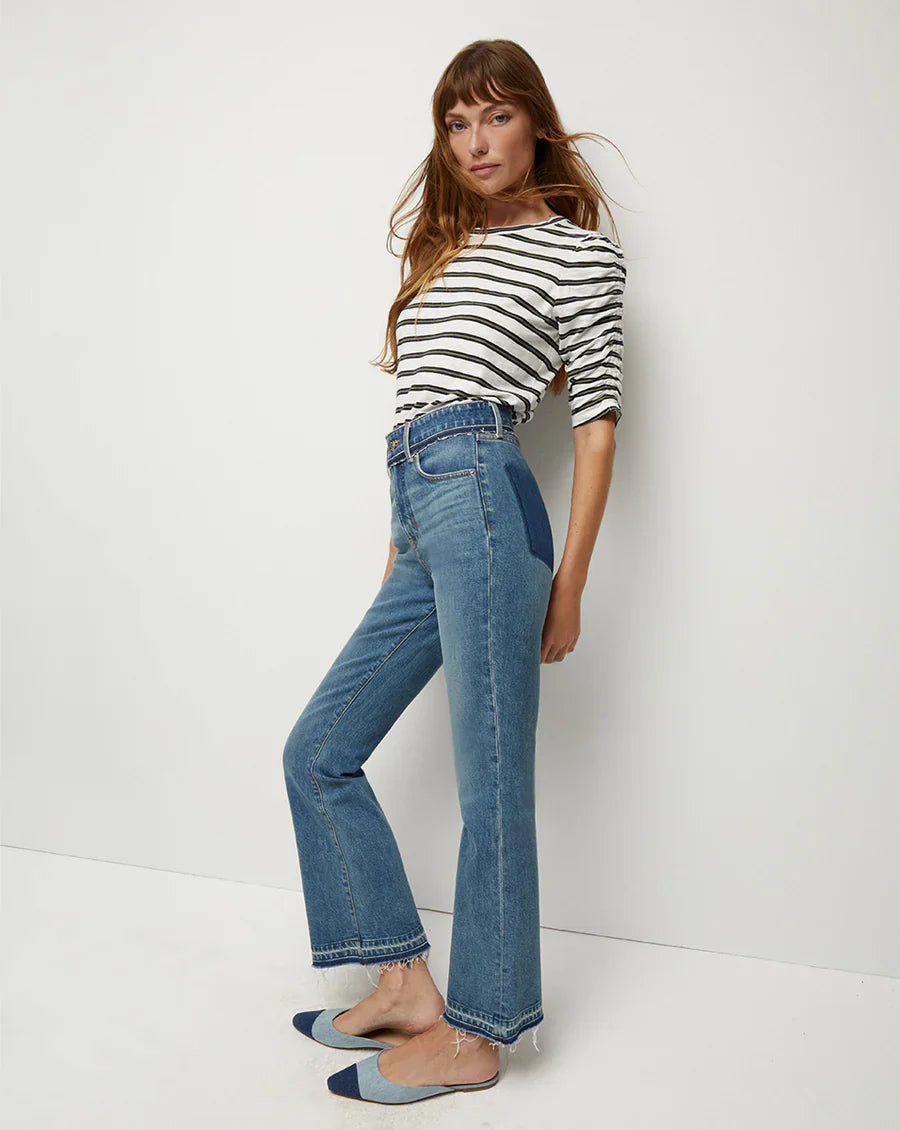 Carson ankle flare - wanderer undone Denim VERONICA BEARD