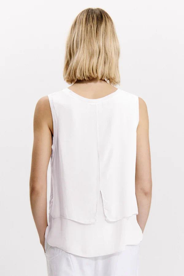 Cfdtrzk200 double vest top - white Vest Transit