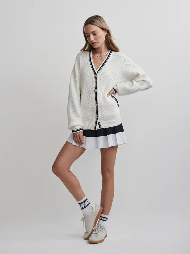 Coniston boxy knit cardigan - white Cardigans Varley