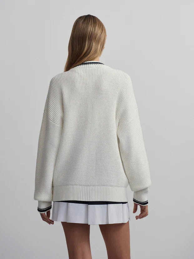 Coniston boxy knit cardigan - white Cardigans Varley