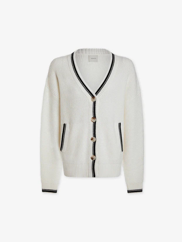 Coniston boxy knit cardigan - white Cardigans Varley