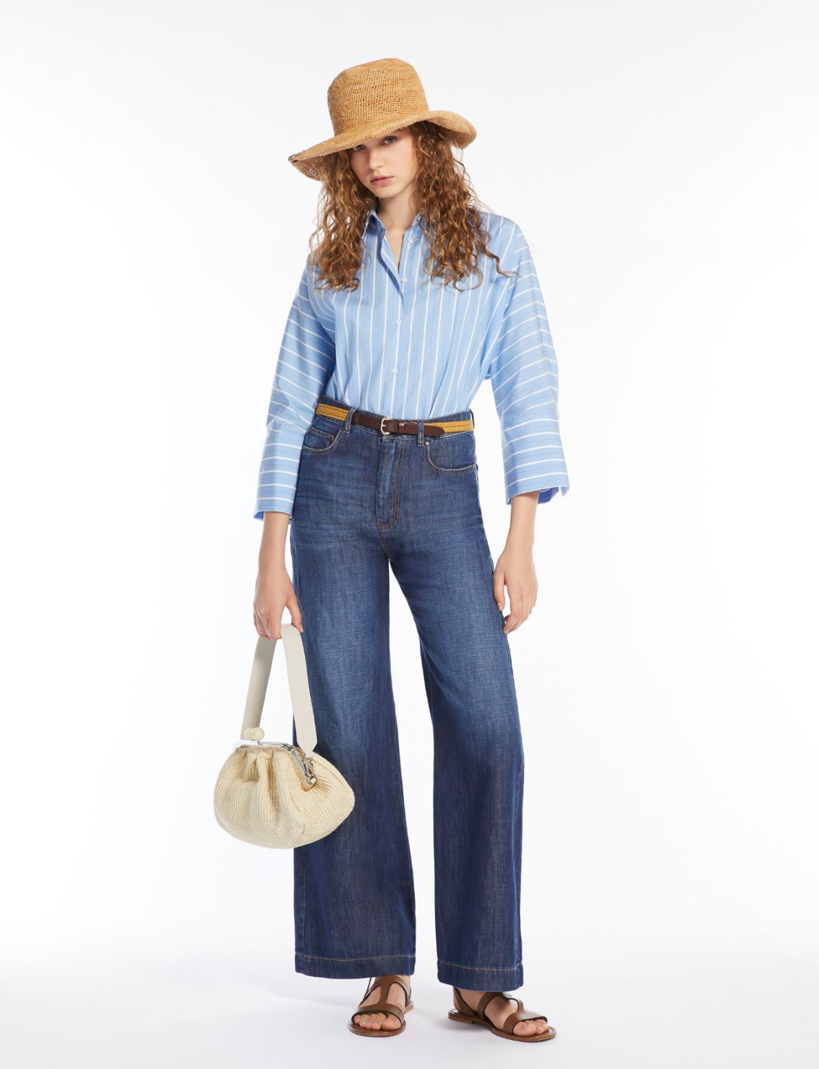 Cotton poplin shirt - light blue Shirts MaxMara - Weekend