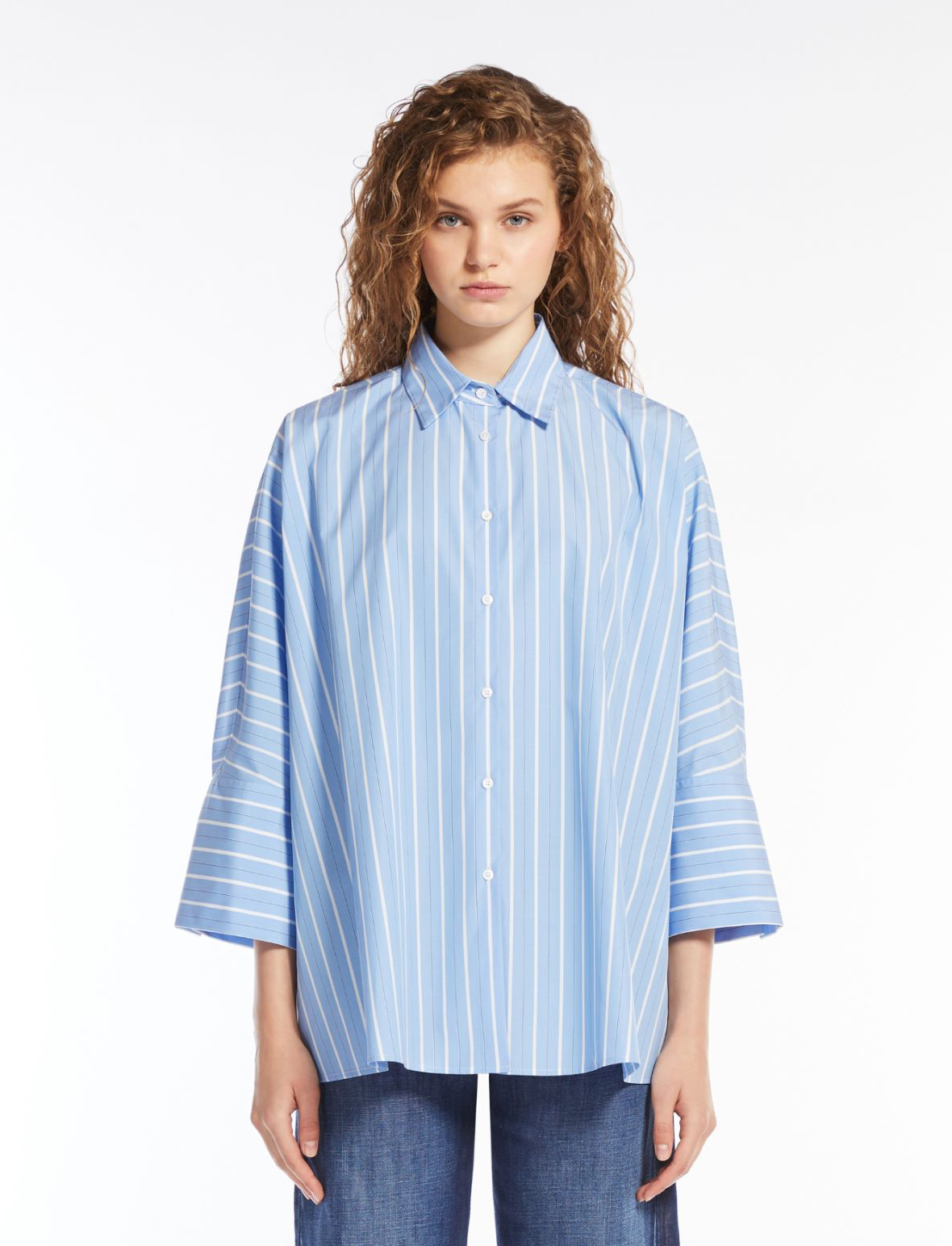 Cotton poplin shirt - light blue Shirts MaxMara - Weekend