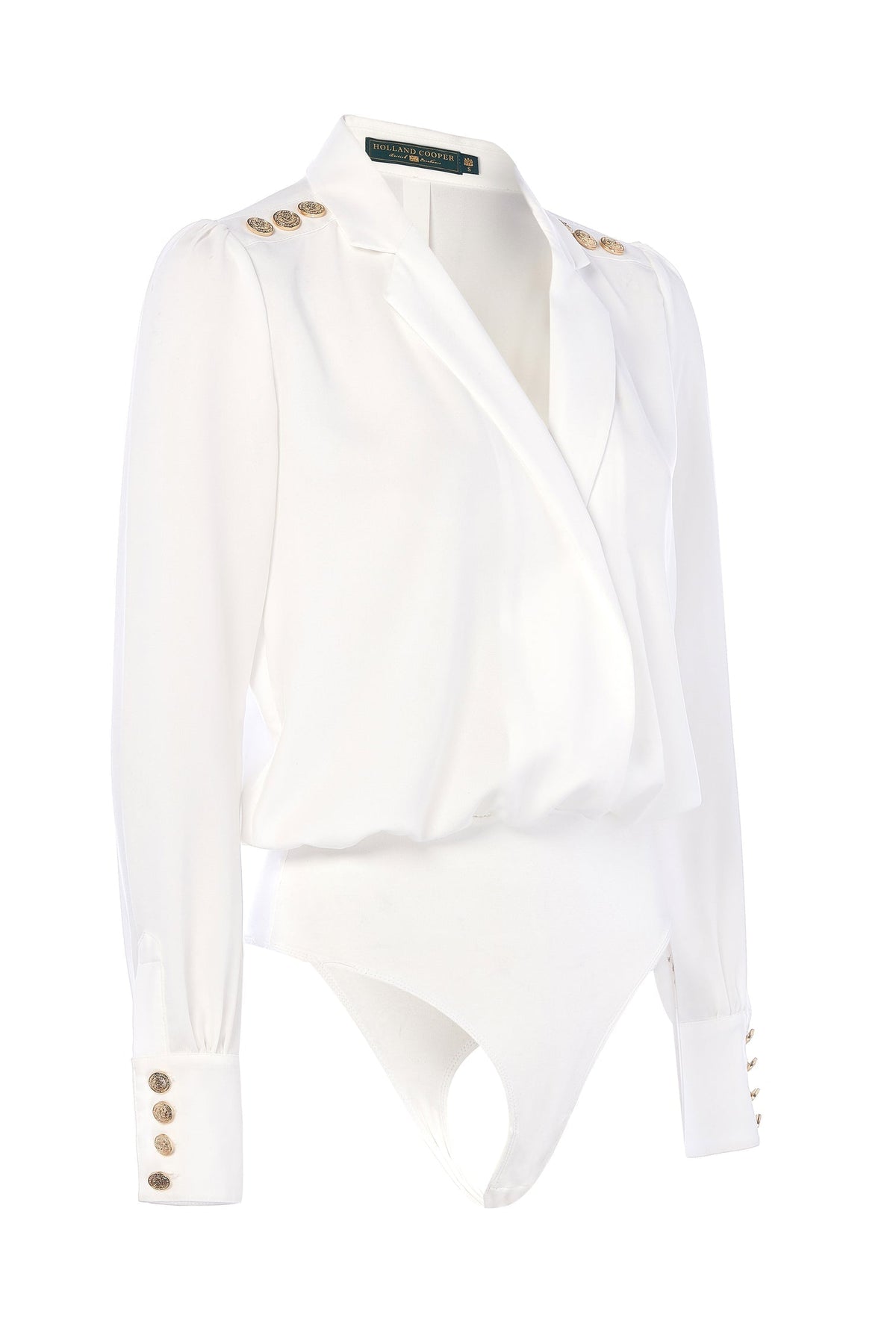 Cupro shirt bodysuit - white Shirts & Blouses HOLLAND COOPER