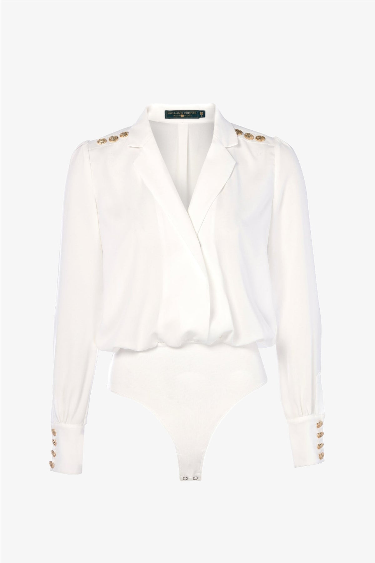 Cupro shirt bodysuit - white Shirts & Blouses HOLLAND COOPER