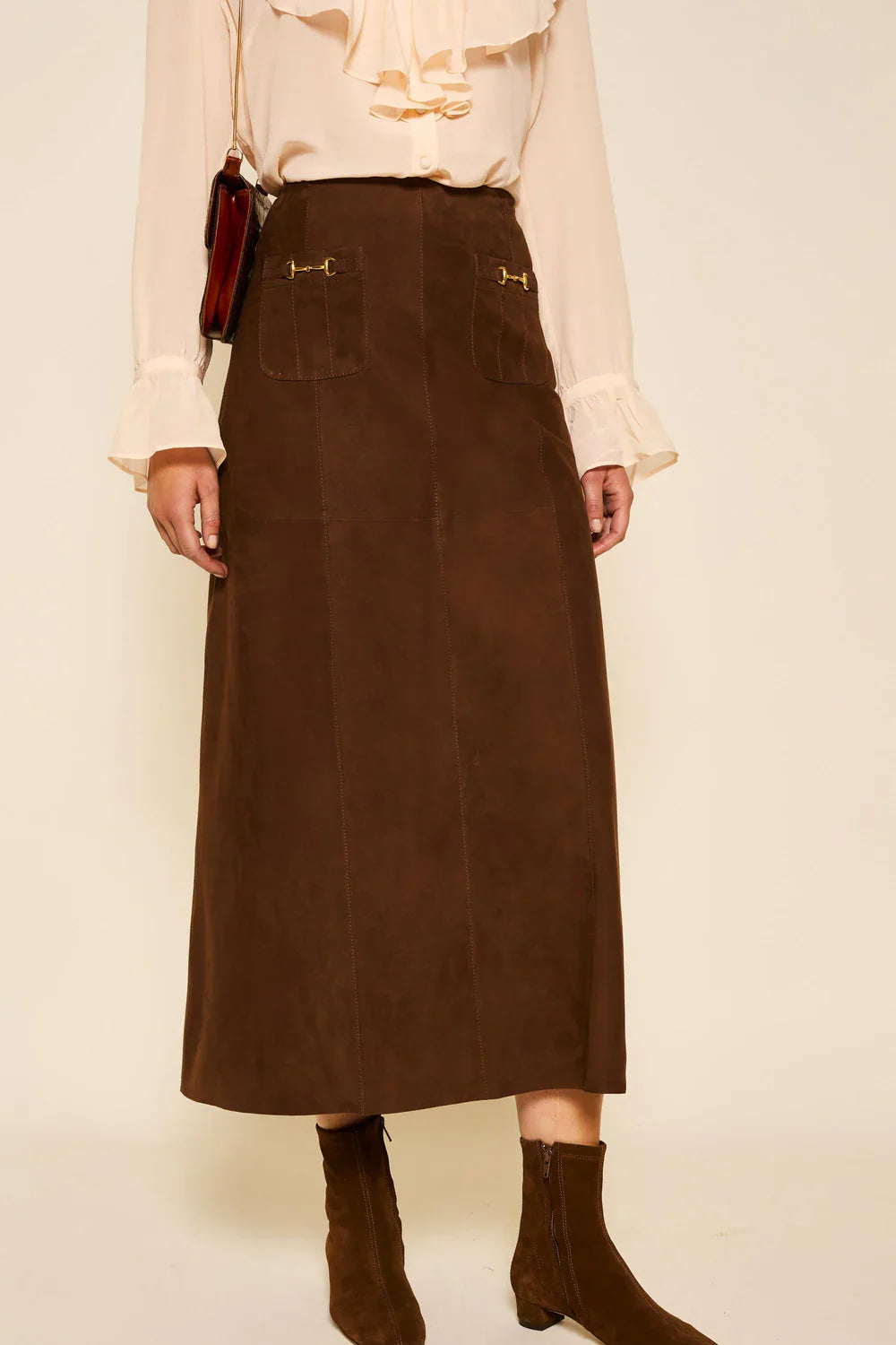 Edwina skirt - tan Skirts Rixo