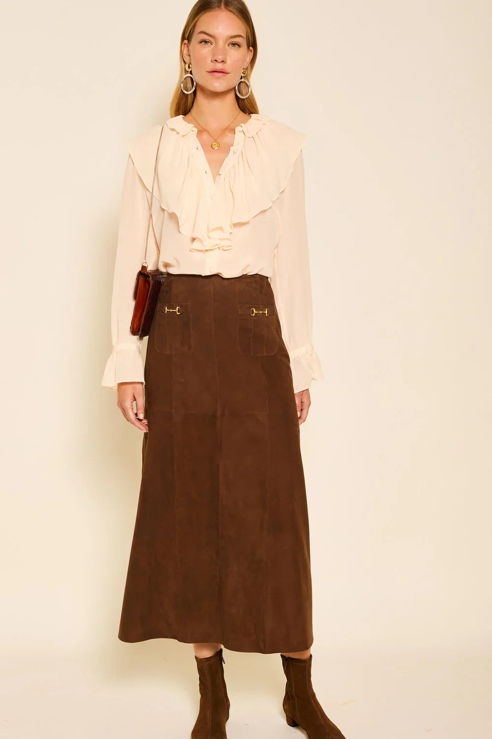 Edwina skirt - tan Skirts Rixo