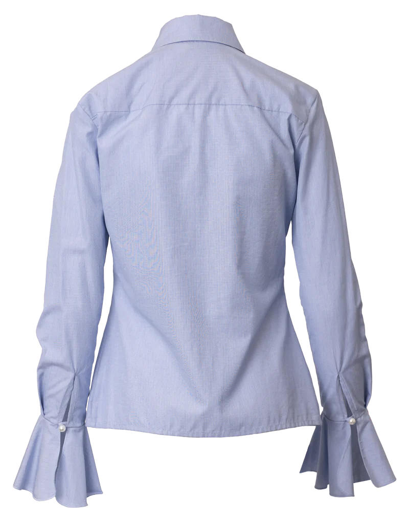 Emily frill shirt - sky blue Shirts Bearco