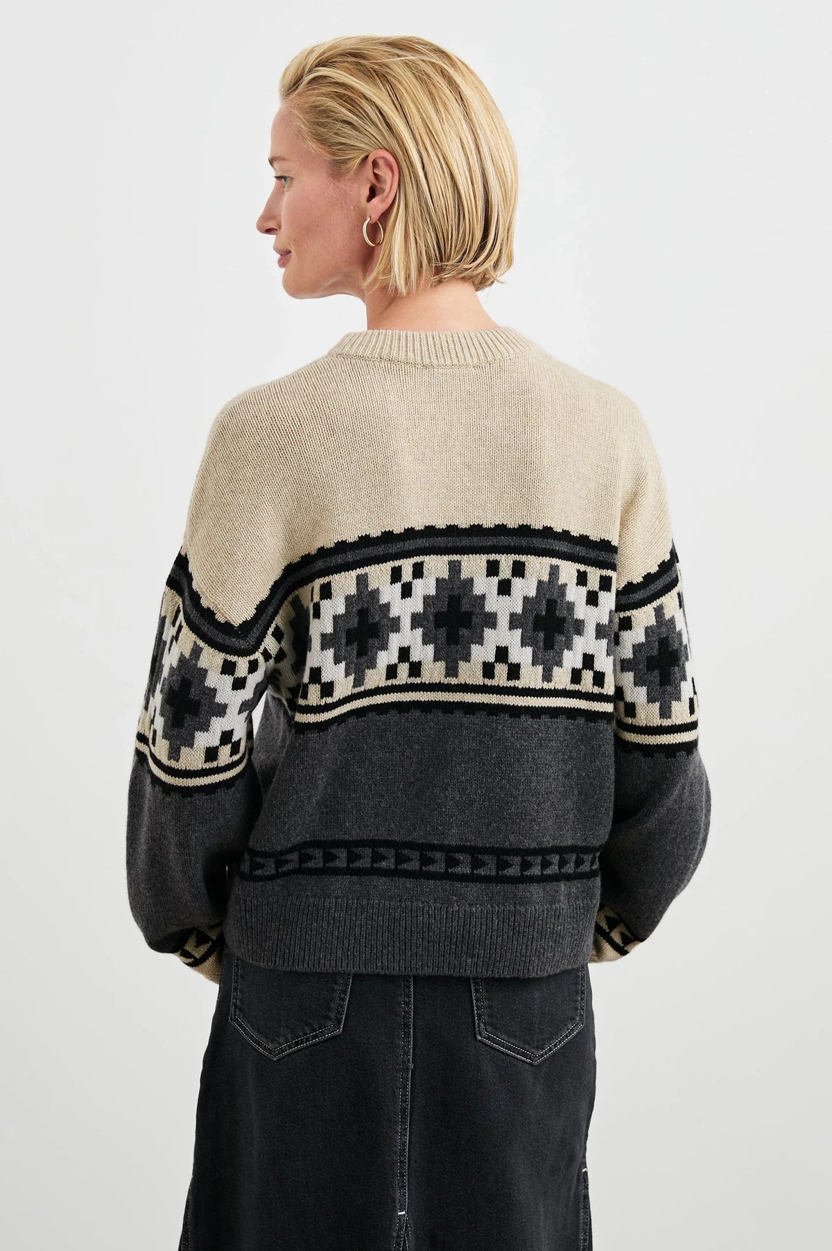 Emma fair isle knitted sweater - heather Sweater Rails