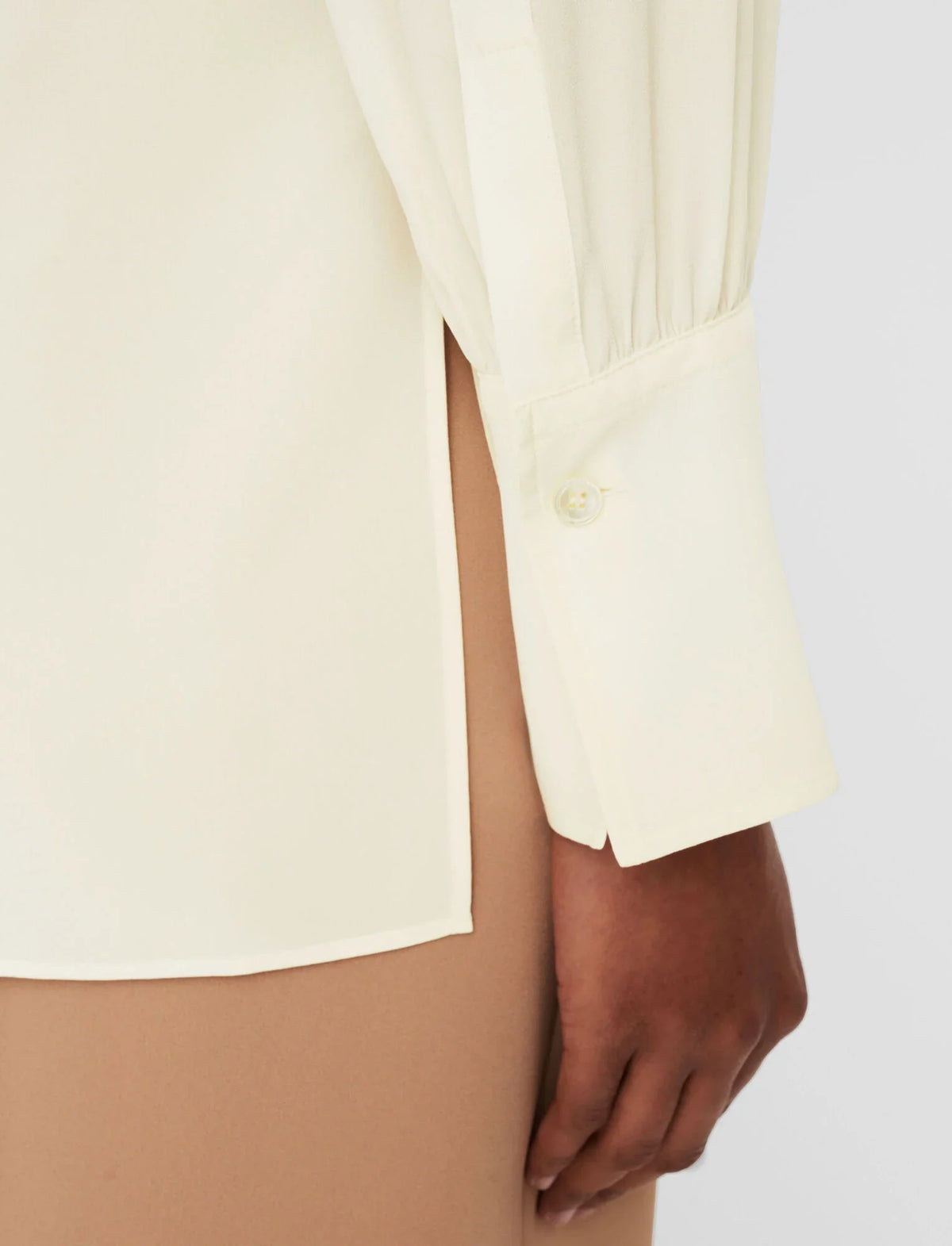 Evora silk crepe de chine blouse - ivory/blusher Blouse