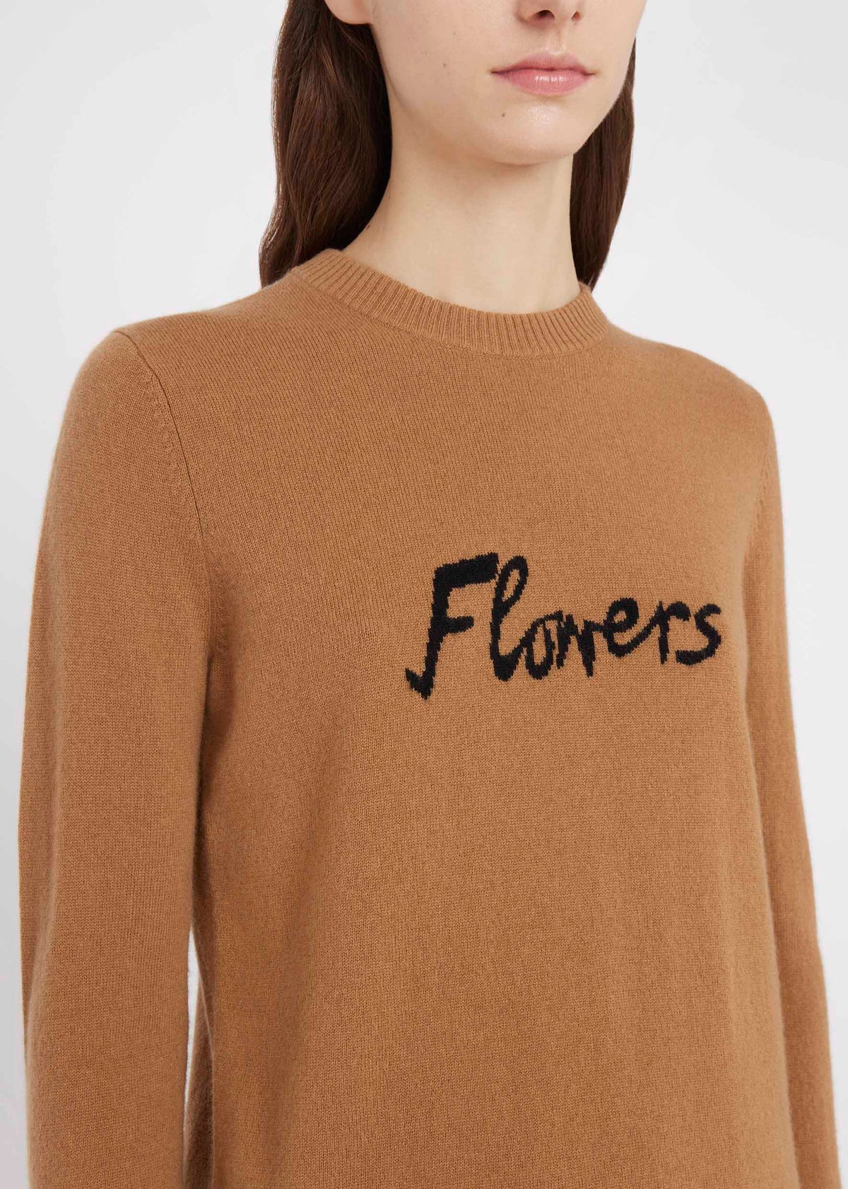 Flower jumper - brown sugar Knitwear Bella Freud