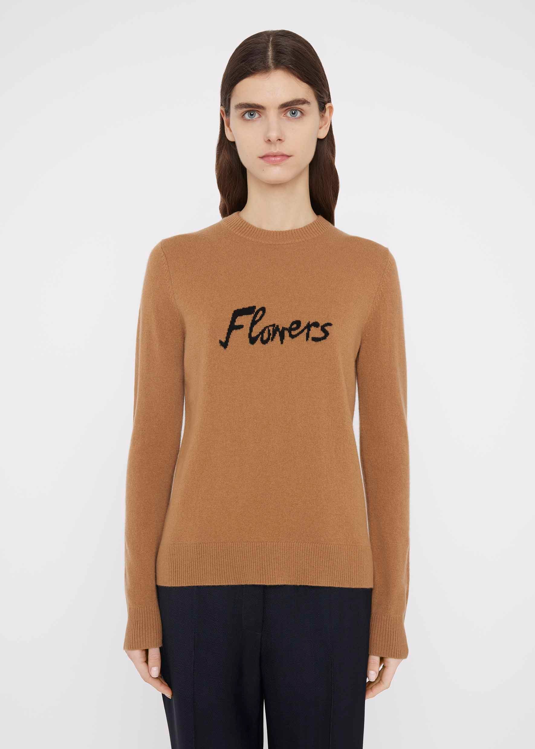 Flower jumper - brown sugar Knitwear Bella Freud