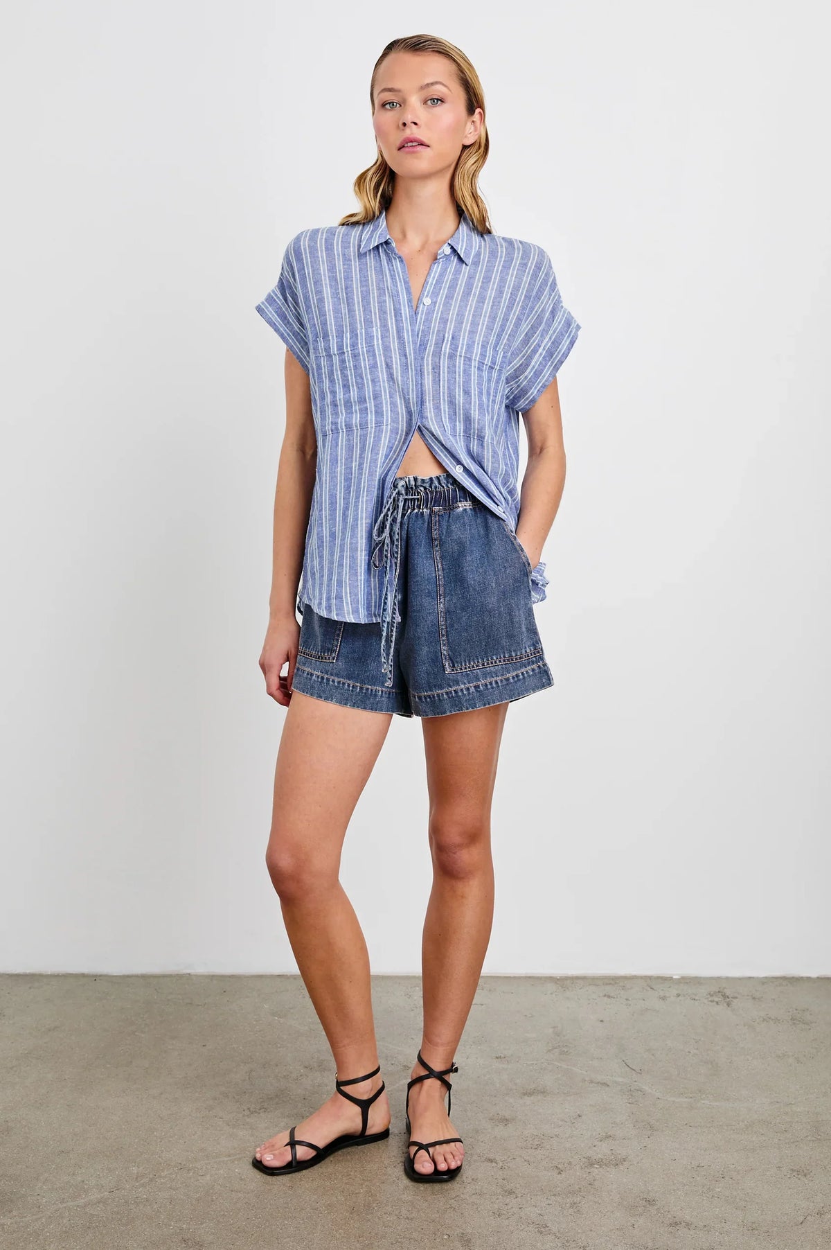 Foster short - classic blue denim Shorts Rails