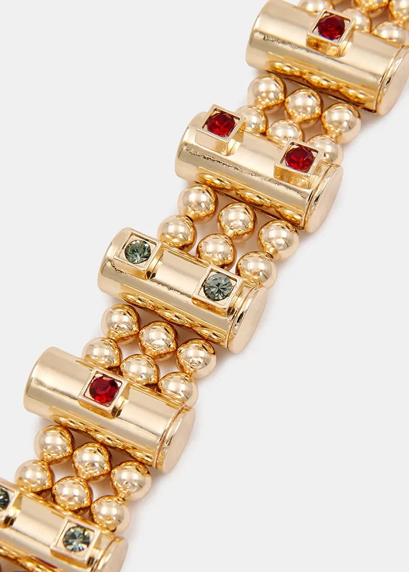 Gamira gold-tone chunky beaded bracelet Jewellery Essentiel