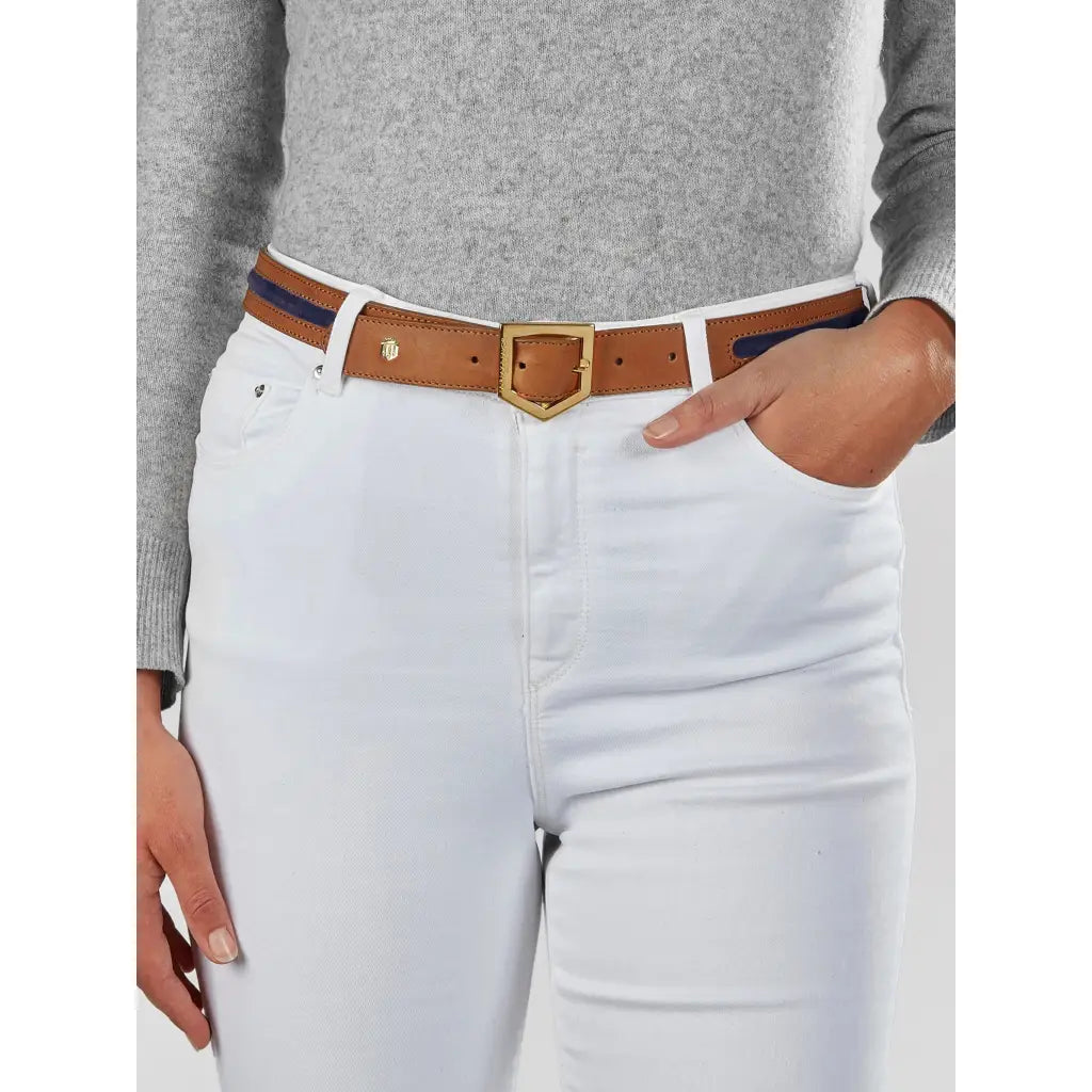 Hampton Belt - Tan/Navy Belts FAIRFAX & FAVOR