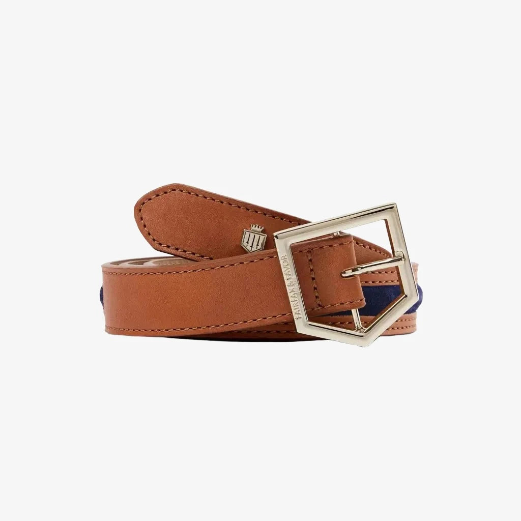 Hampton Belt - Tan/Navy Belts FAIRFAX & FAVOR