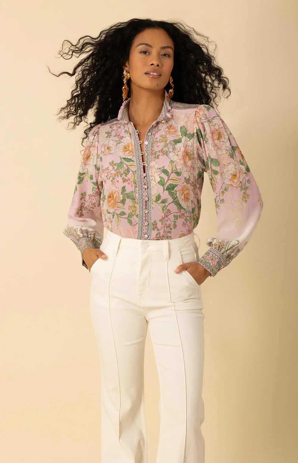 Hannah silk top - pink Blouse Hale Bob