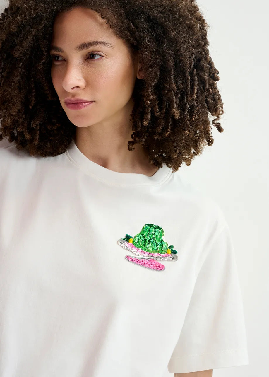 Harrison cake embroidered t-shirt - off white T-shirts