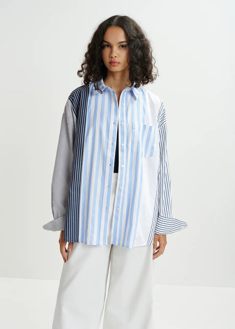 Hemix striped shirt - light blue / dark blue / white Shirts