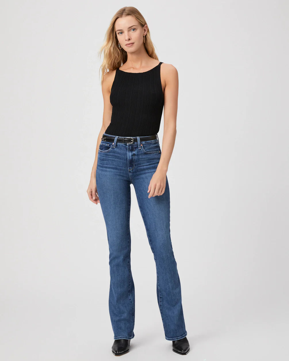 High rise laurel canyon 32in - acapella Trousers PAIGE