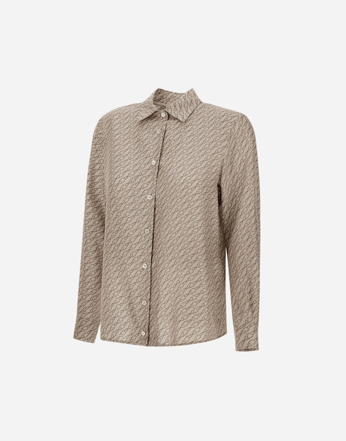 Iconic print silk shirt - camel Shirts Herno